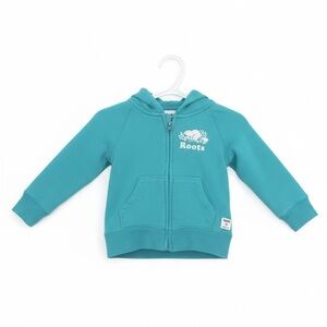 Baby Roots Green/Teal Zip-Up Hoodie